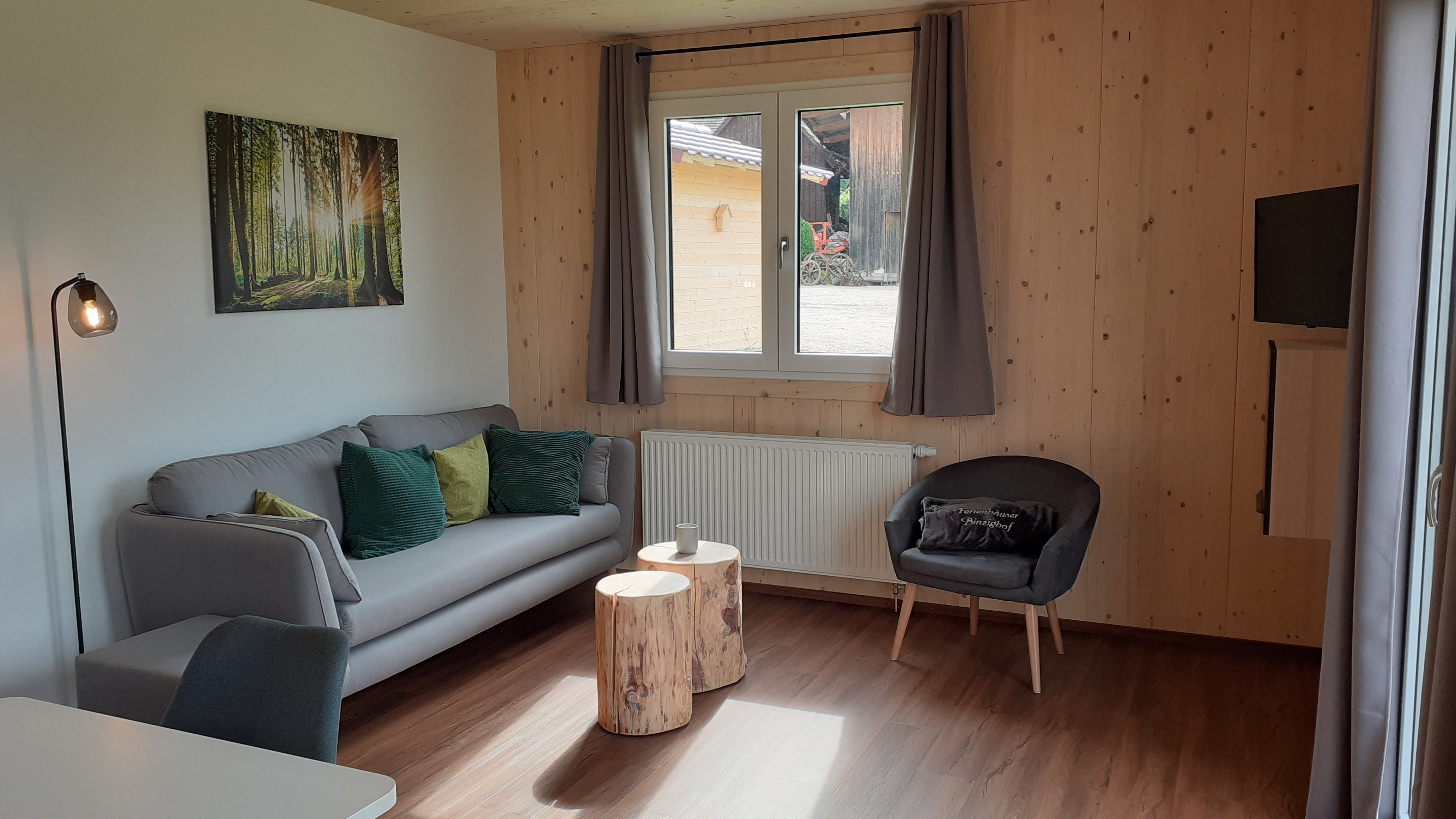 Wohnbereich der Ferienwohnung Tannengruen Binzighof